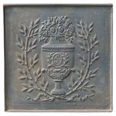 Plaque de cheminée / dosseret 'Panier à fleurs' de style Napoléon III