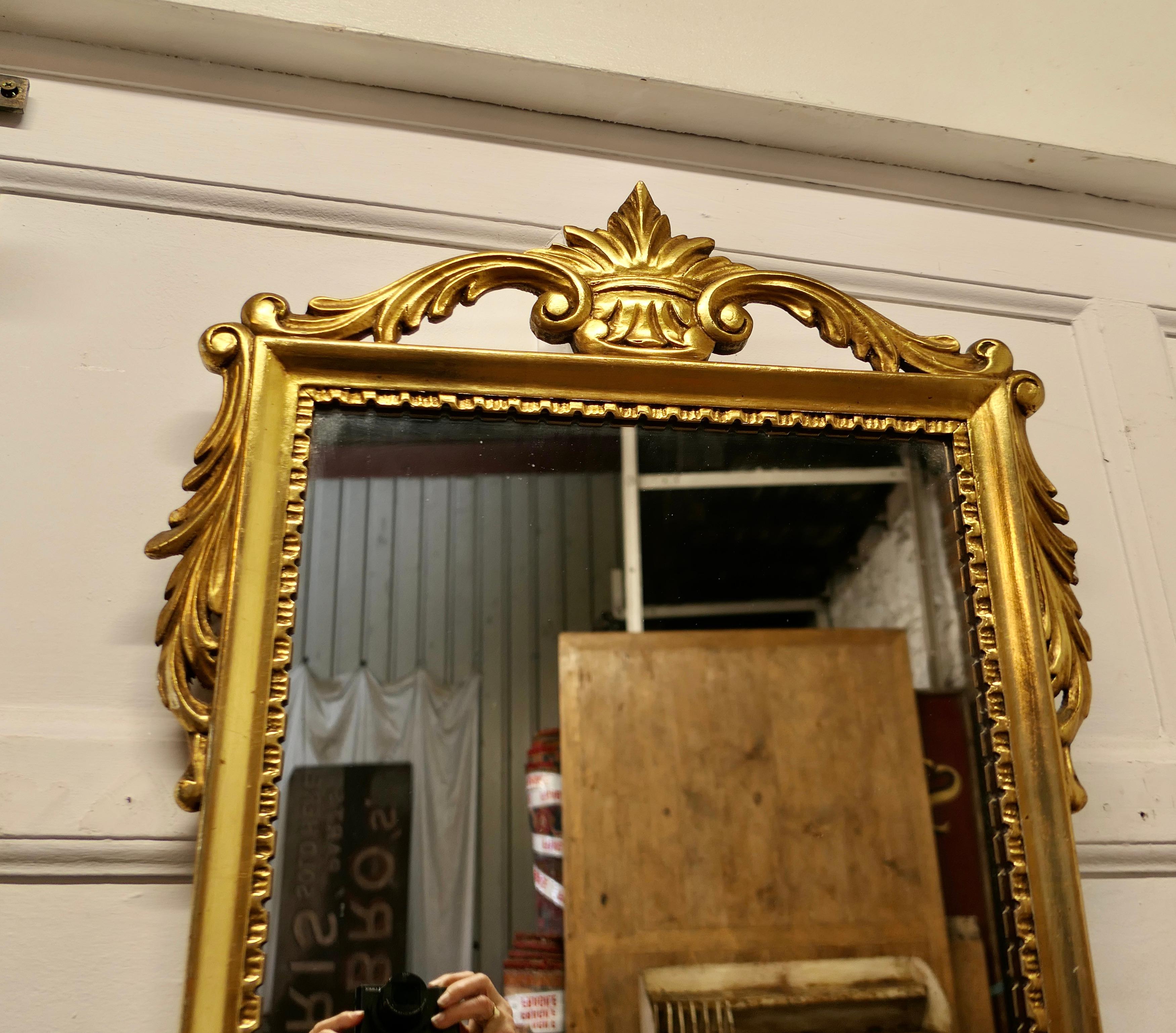 French Napoleon III Style Gilt Wall Mirror, Crown Crest   This is a very attract For Sale 1