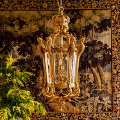 Lanterna francese in legno dorato stile Napoleone III di La Maison London