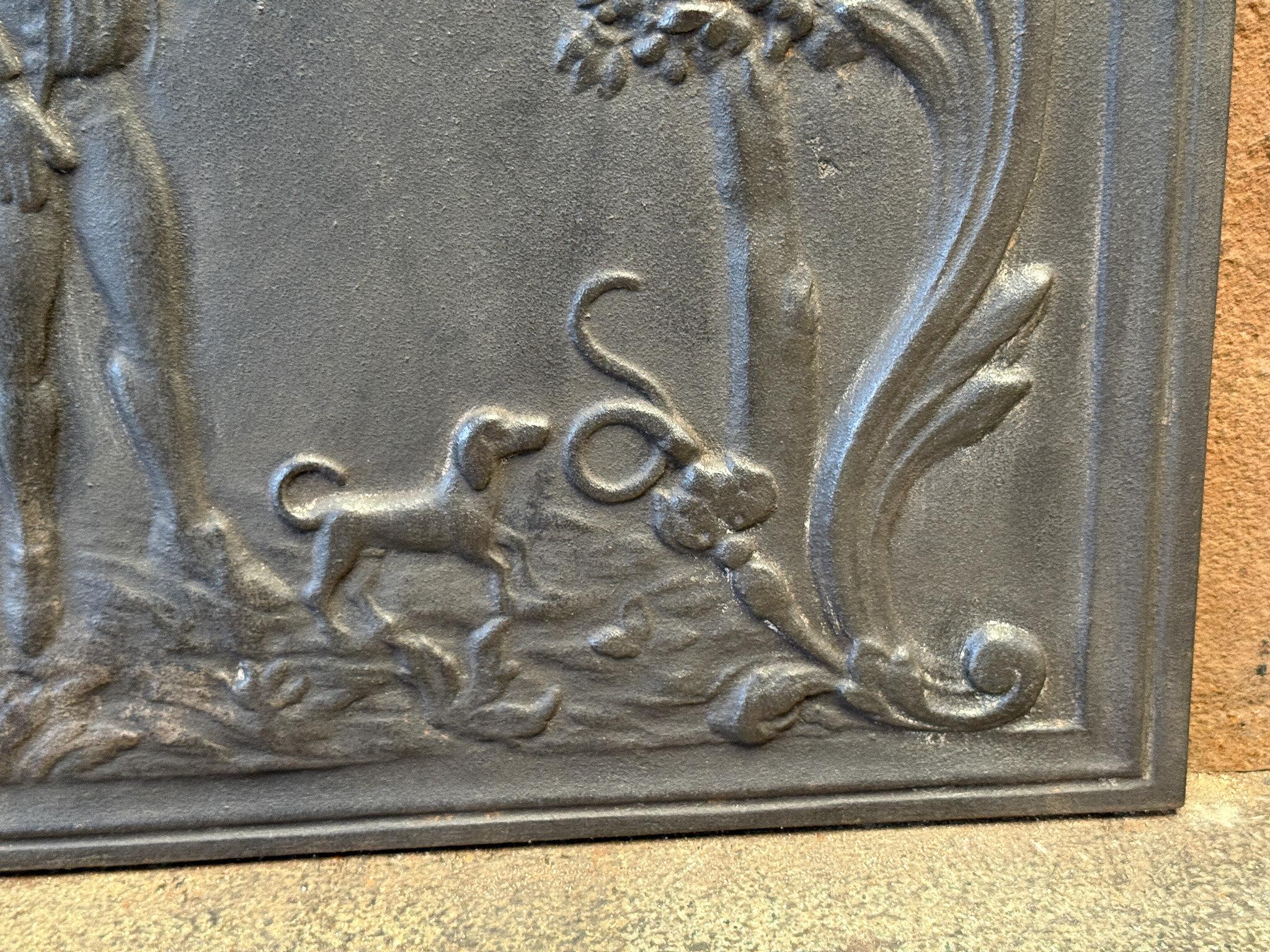 French Napoleon III Style 'Hunter' Fireback / Backsplash, 20th Century siglo XX en venta