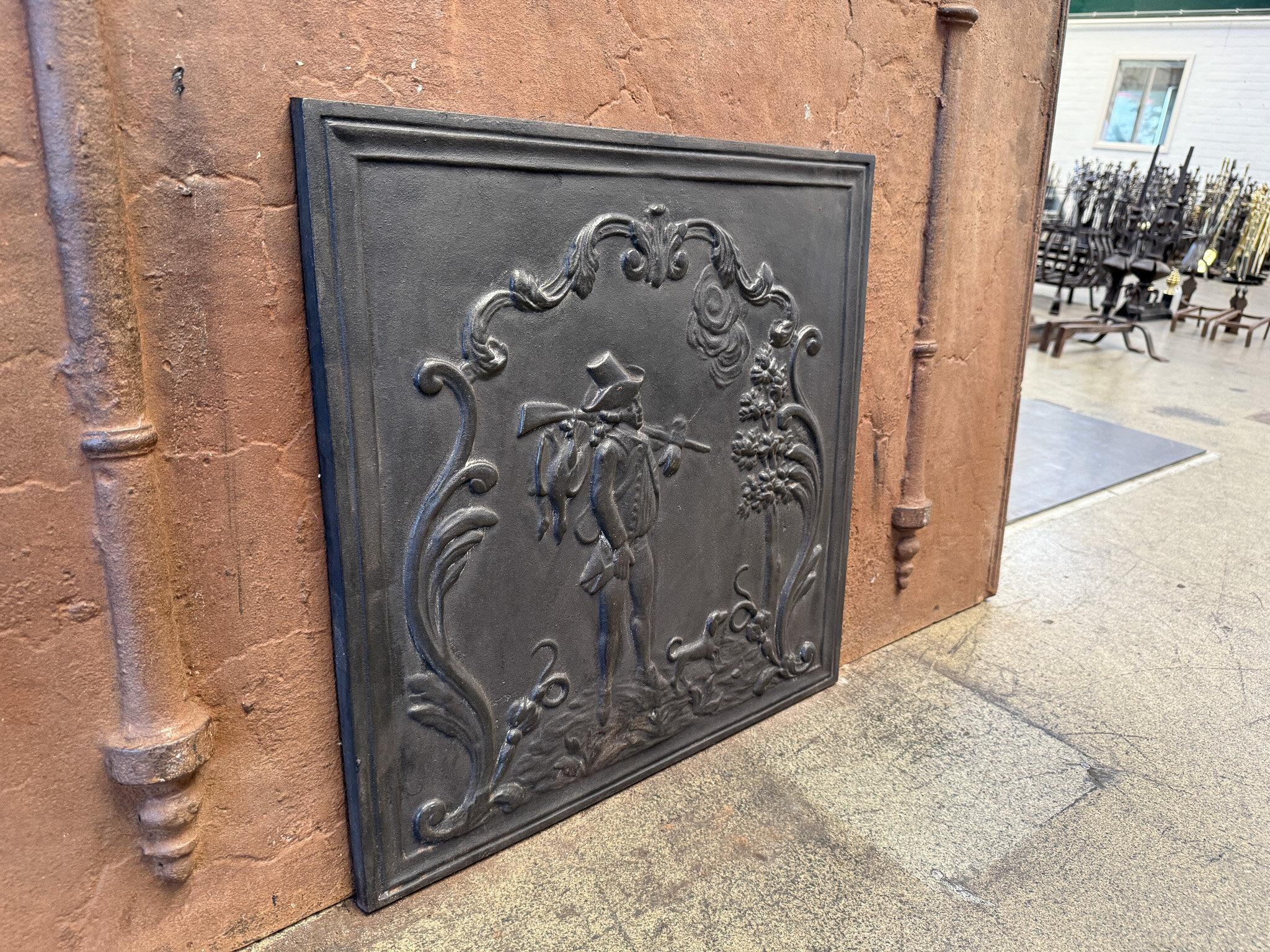 French Napoleon III Style 'Hunter' Fireback / Backsplash, 20th Century en venta 1