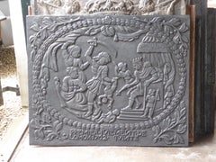 French Napoleon III Style Judgment of Solomon Fireback / Backsplash