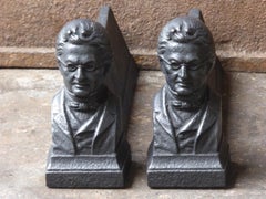 Andirons ou chiens de garde français de style Napoléon III