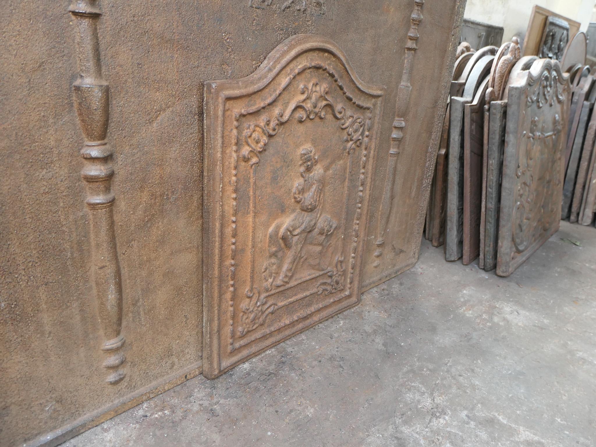 French Napoleon III Style 'Man' Fireback / Backsplash, 20th C. For Sale 4