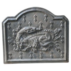 Plaque de cheminée / dosseret 'Salamandre' de style Napoléon III