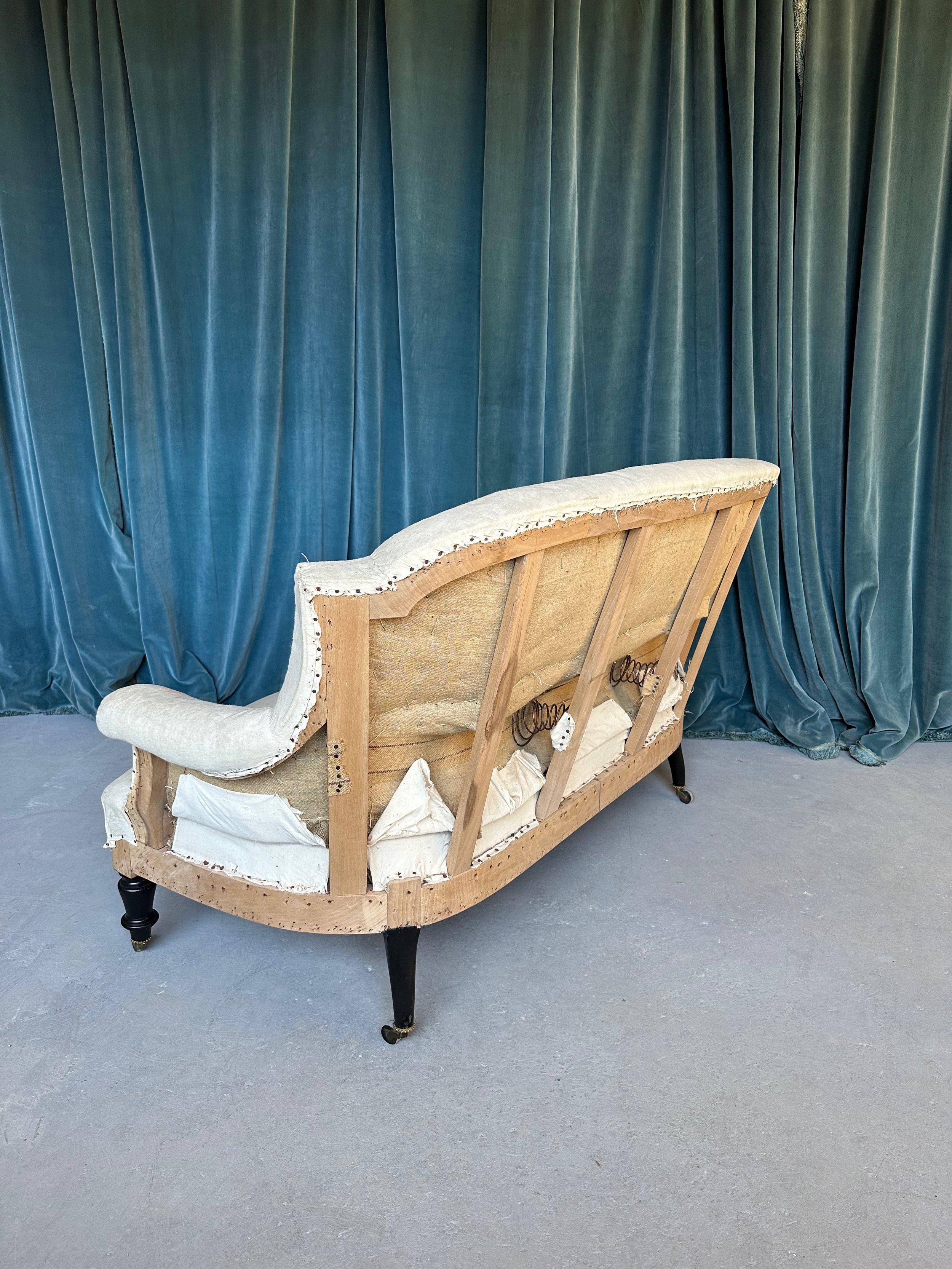 Upholstery French Napoleon III Style Settee For Sale