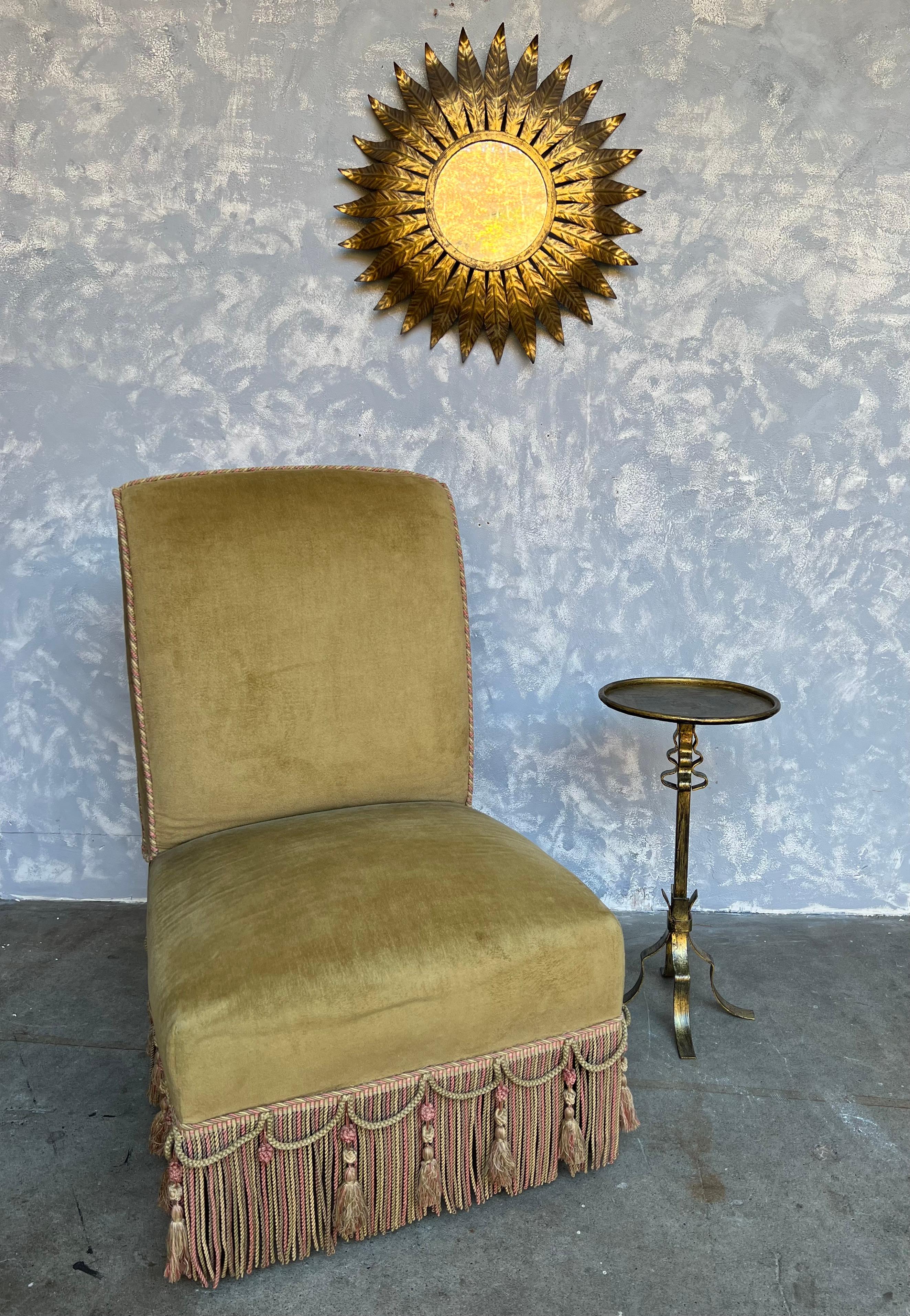 French Napoleon III Style Slipper Chair For Sale 6