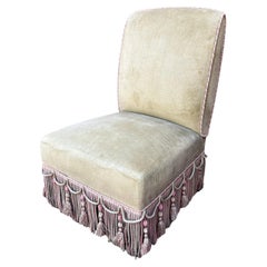 French Napoleon III Style Slipper Chair