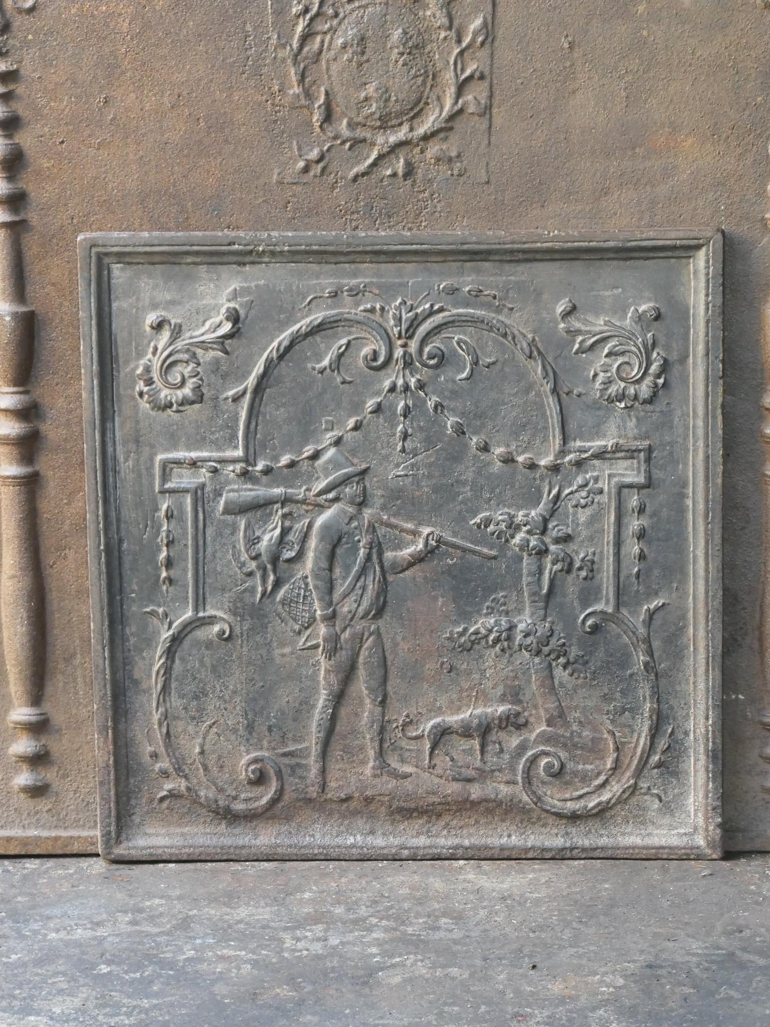 Francese Napoleone III francese  Stile 'Il cacciatore' Fireback / Backsplash in vendita