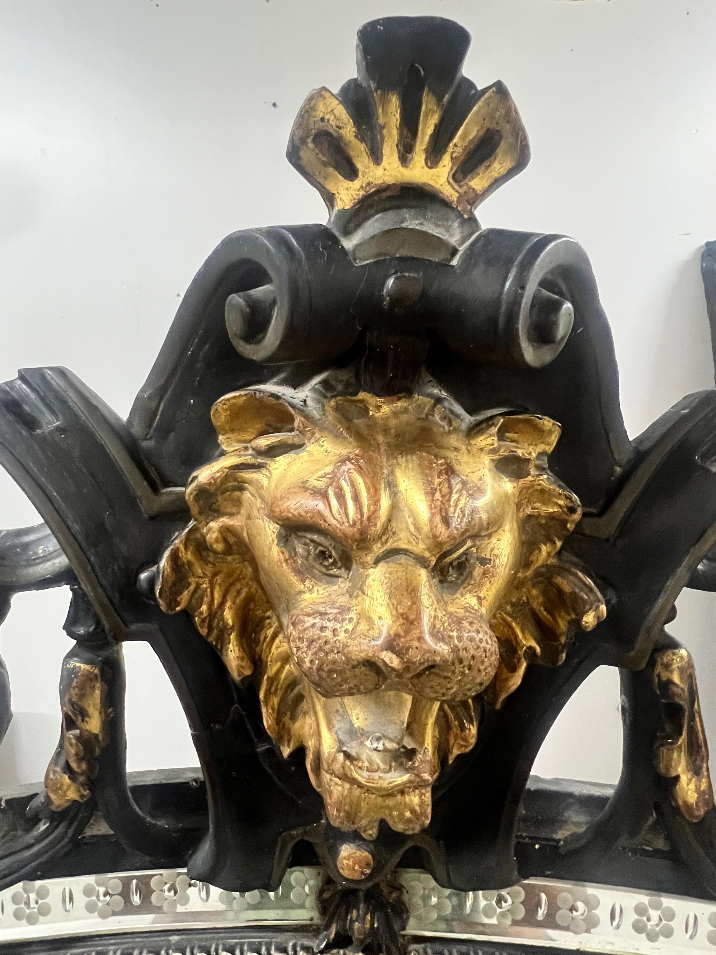 Französisch Napoleon III Stil Schmiedeeisen und antikisiertes Glas Wandspiegel im Zustand „Gut“ im Angebot in Plainview, NY
