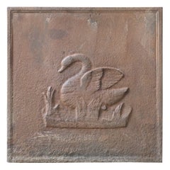 French Napoleon III 'Swan' Fireback, 19th Century