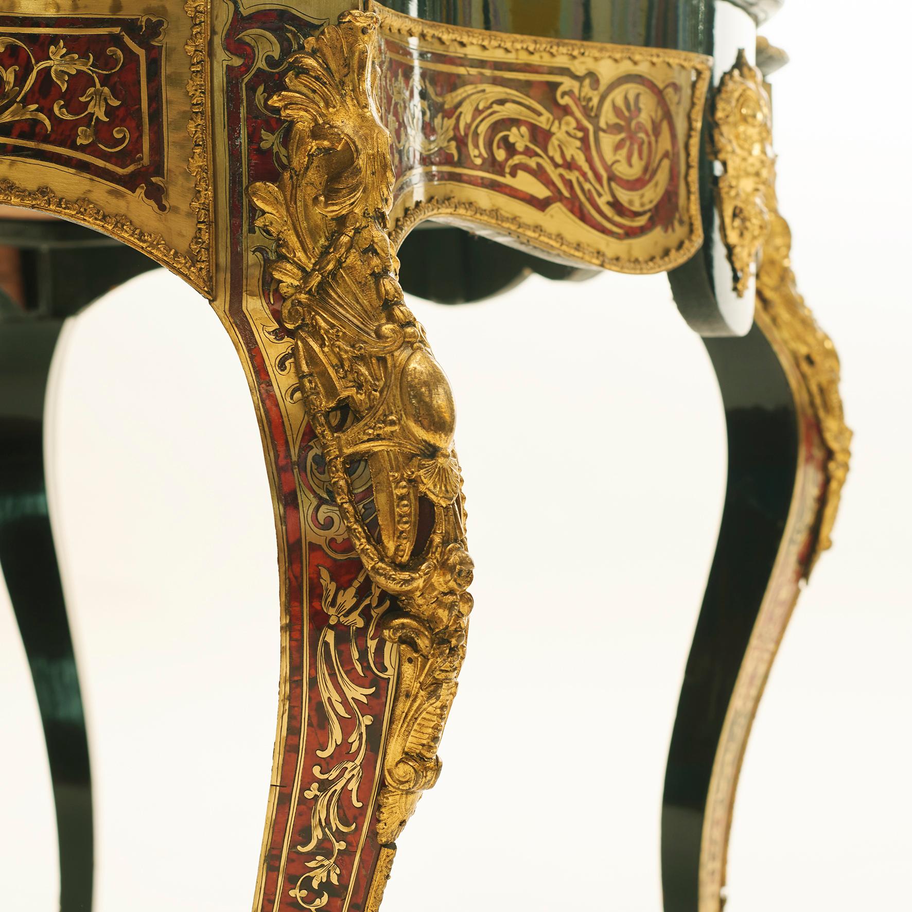 19th Century Napoleon III Table in the Manner of Boulle tortoiseshell and Brass For Sale
