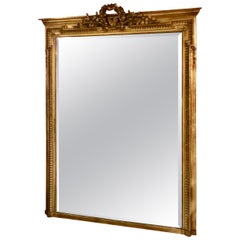 French Napoleon III Giltwood Mirror, 19th Century in the Louis XVI Style