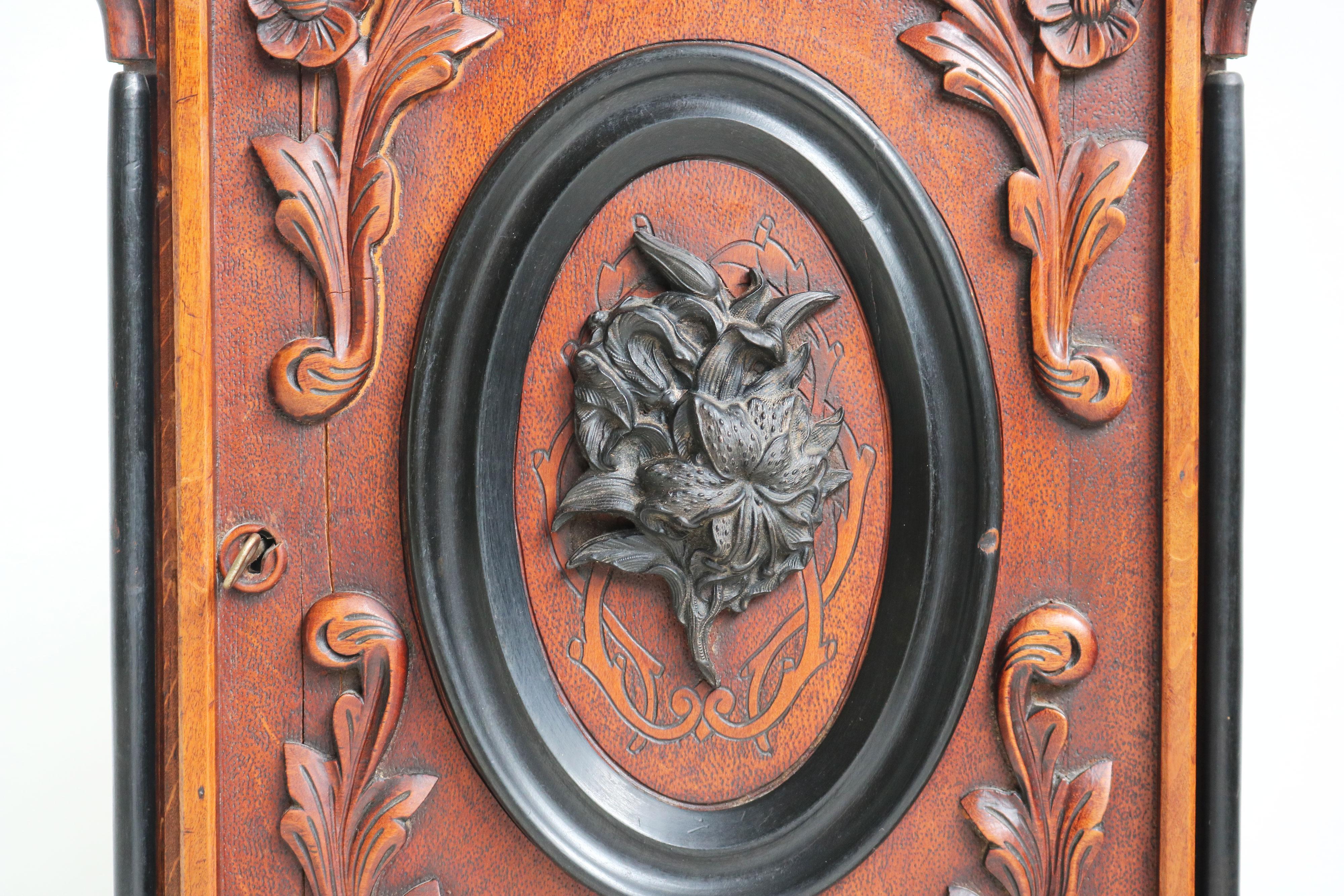 Hand-Carved French Napoleon lll Tobacco / cigar humidor Wall cabinet / cabinet 19th century For Sale