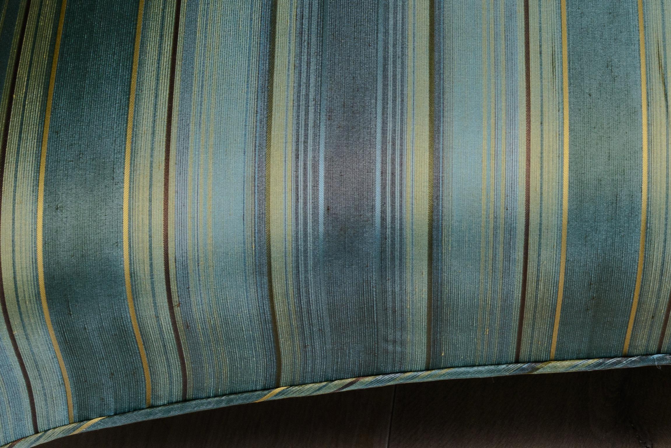 French Napoleon !!! Upholstered Ottoman on Caster For Sale 3