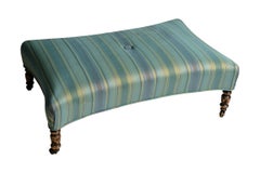 French Napoleon !!! Upholstered Ottoman on Caster