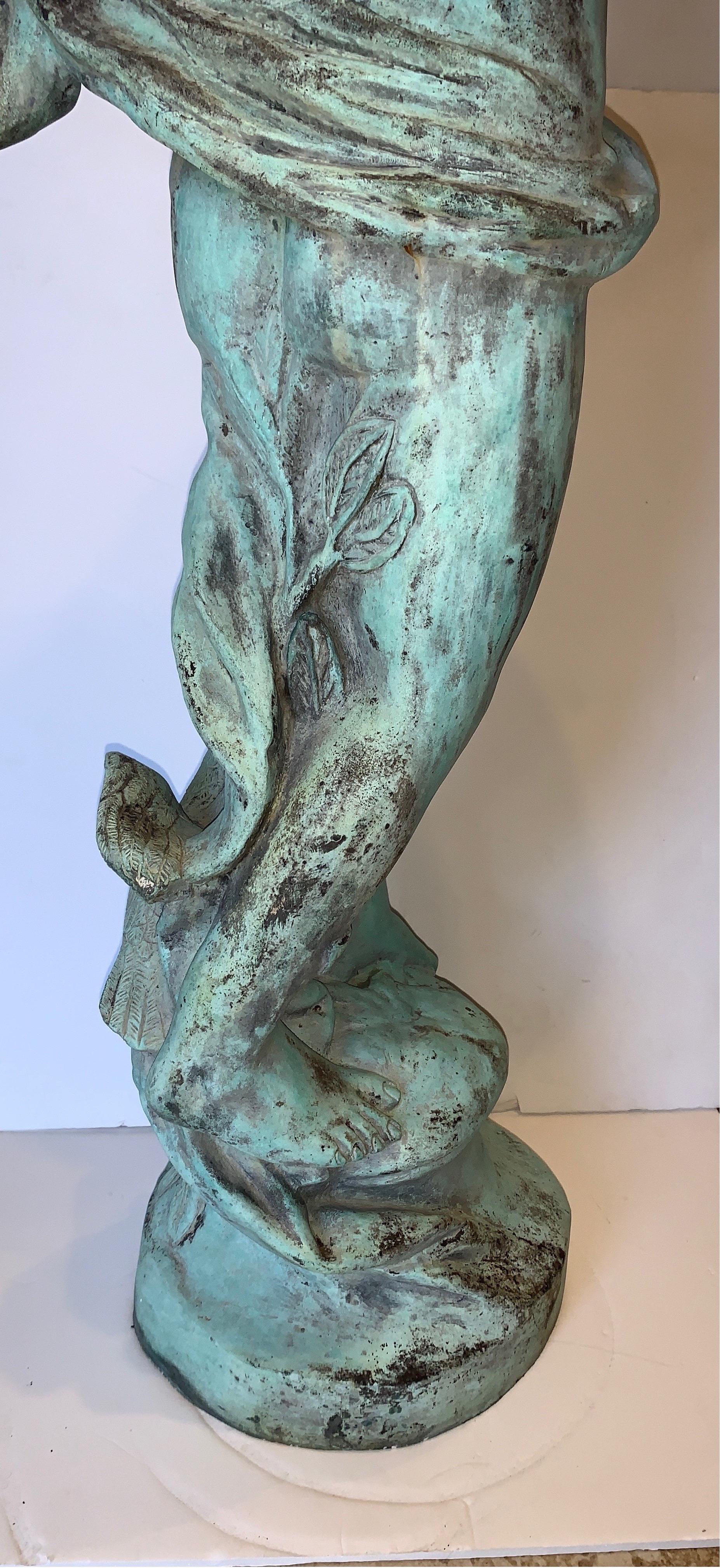 French Natural Patina Lead Garden Figure 2