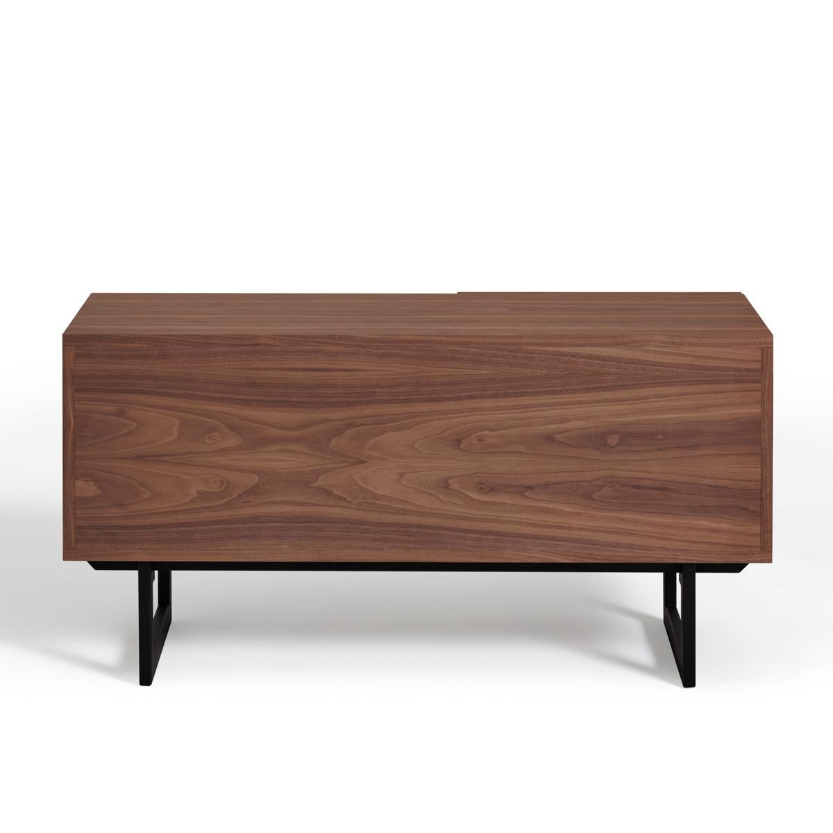 French natural walnut tv stand, design Christophe Lecomte For Sale 1