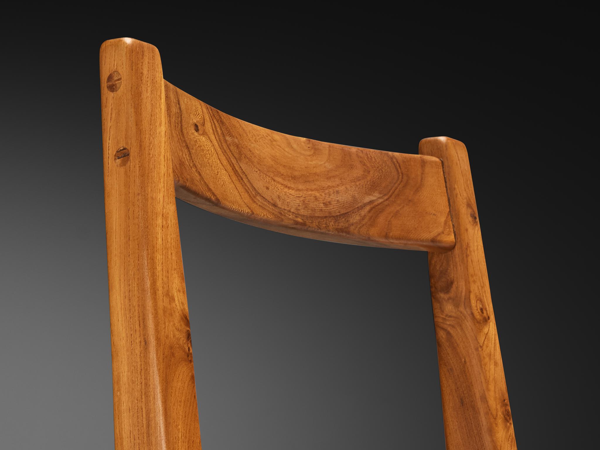 Sedie da pranzo francesi naturalistiche in olmo massiccio In condizioni buone in vendita a Waalwijk, NL