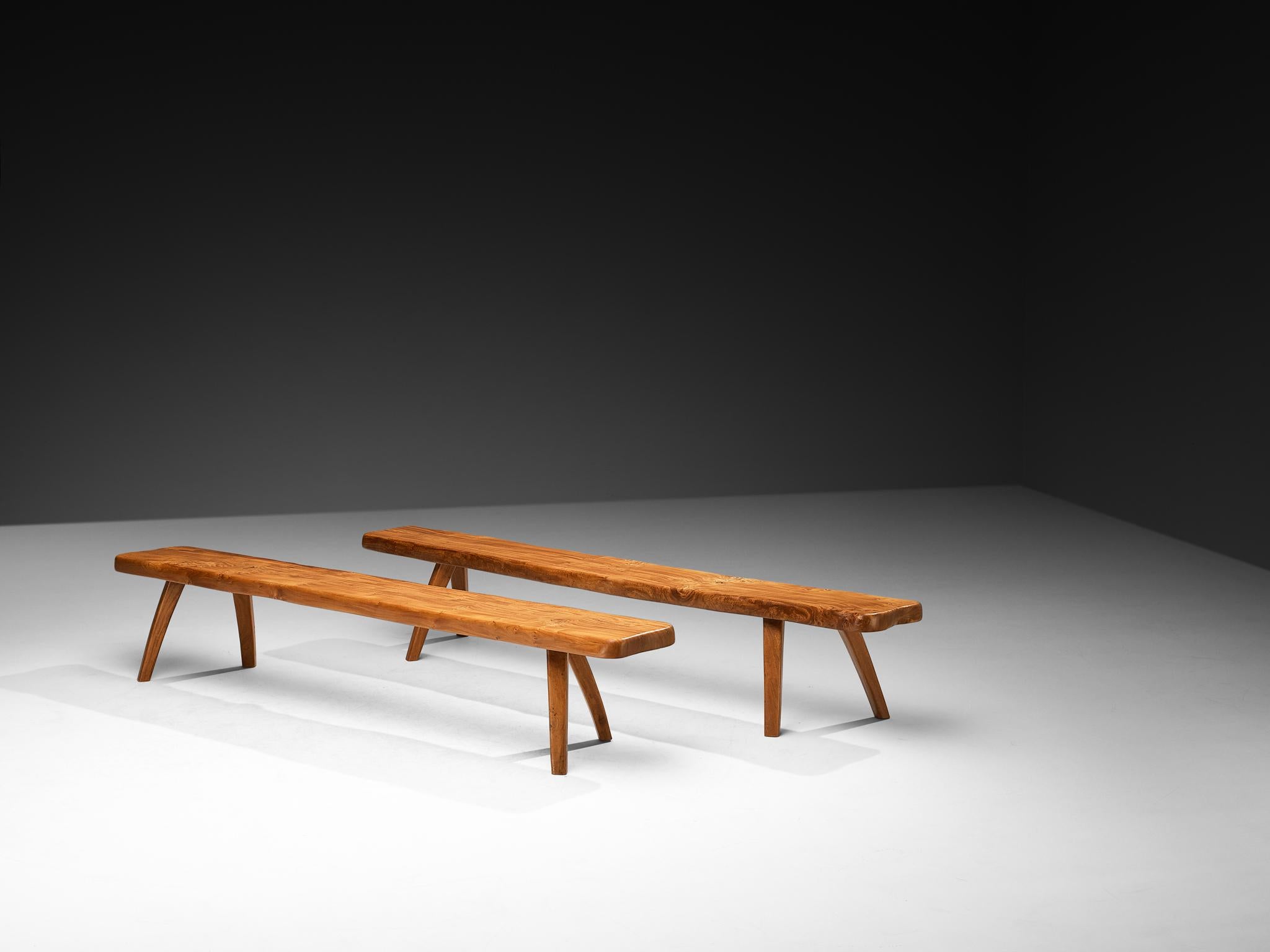 Panche naturalistiche francesi a forma libera in olmo massiccio in vendita 3