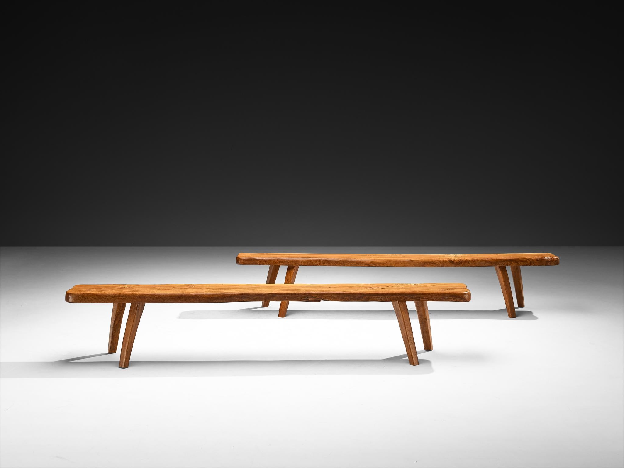 Olmo Panche naturalistiche francesi a forma libera in olmo massiccio in vendita