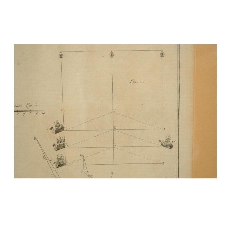 Mid-19th Century French Nautical Print of the Preparation for a Nautical Battle, 1860 circa For Sale