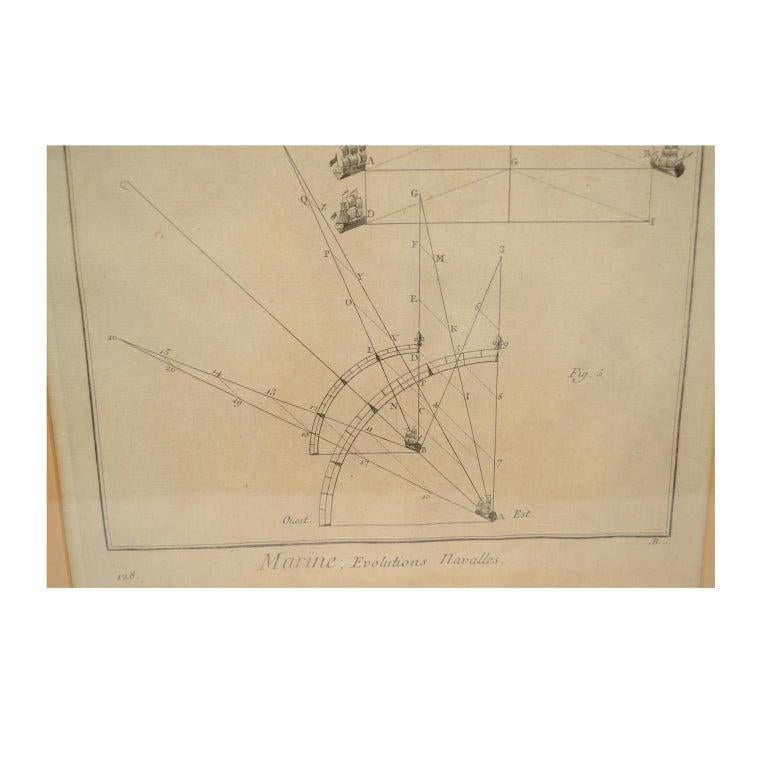 French Nautical Print of the Preparation for a Nautical Battle, 1860 circa 1