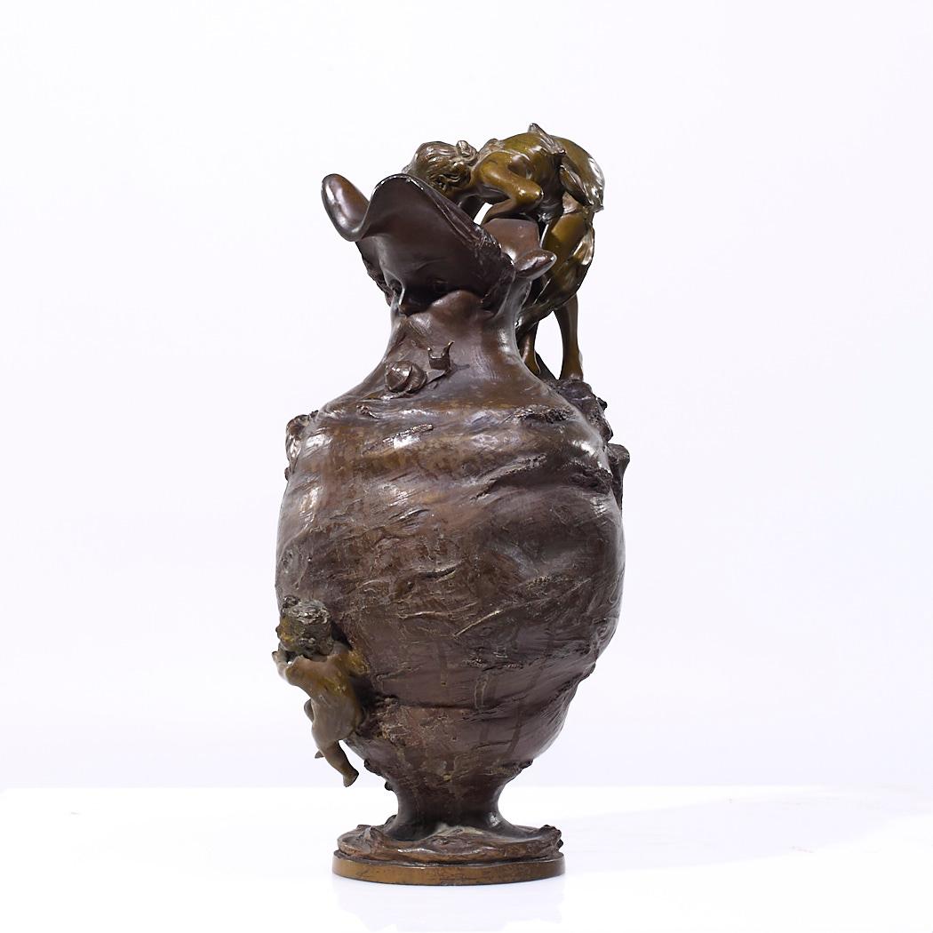 Edwardian French Nautical Spelter Ewer For Sale