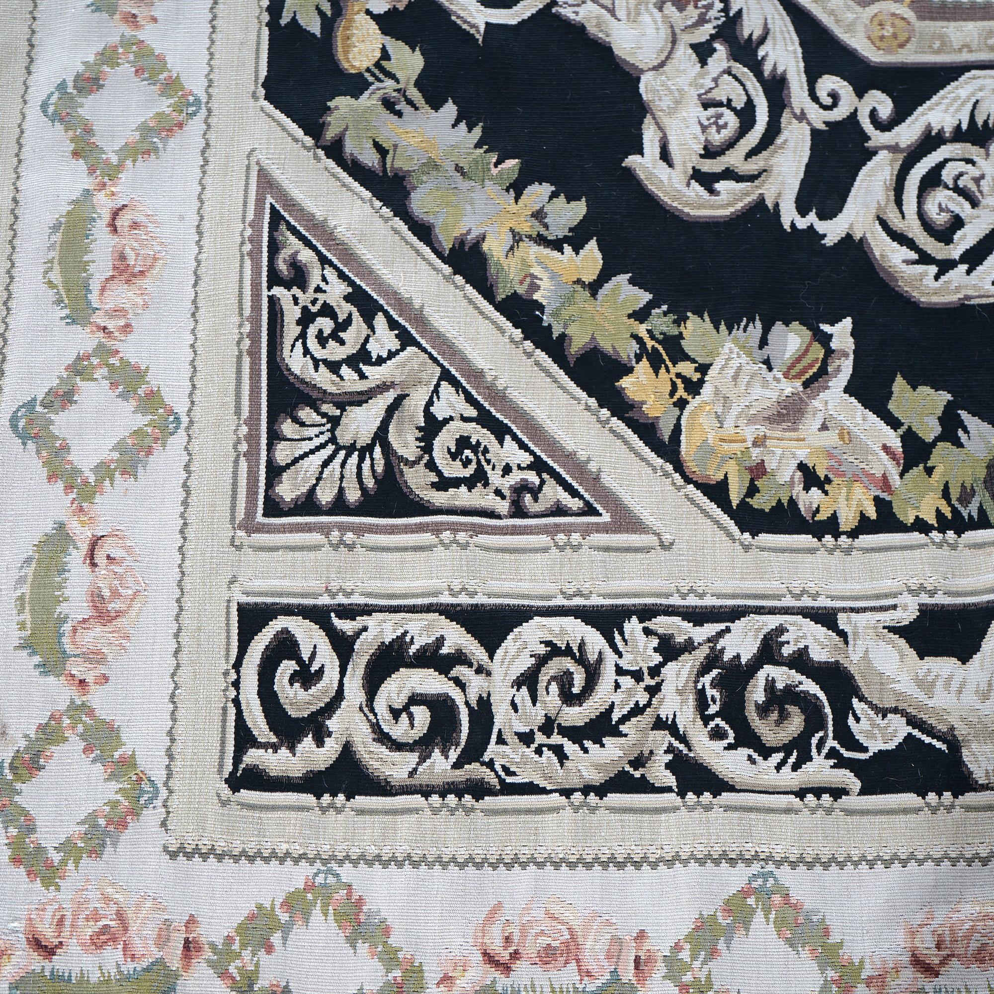 French Needlepoint Aubusson Rug 20th C For Sale 9
