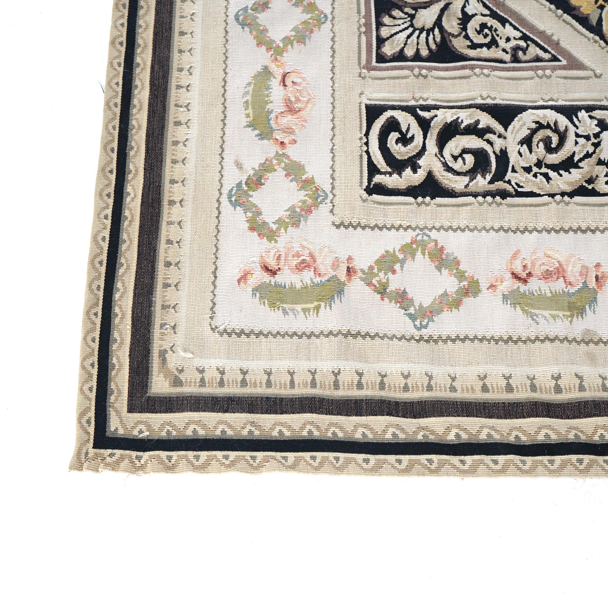 French Needlepoint Aubusson Rug 20th C For Sale 11