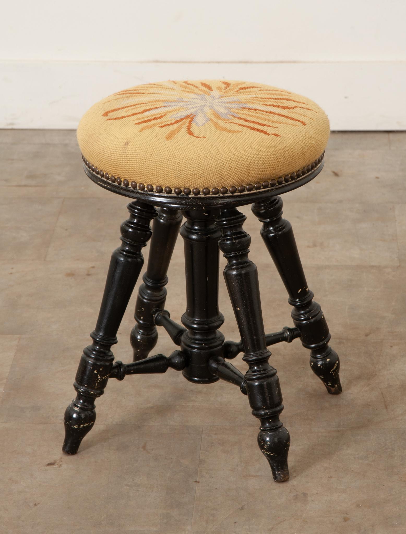 Other French Needlepoint Piano Stool