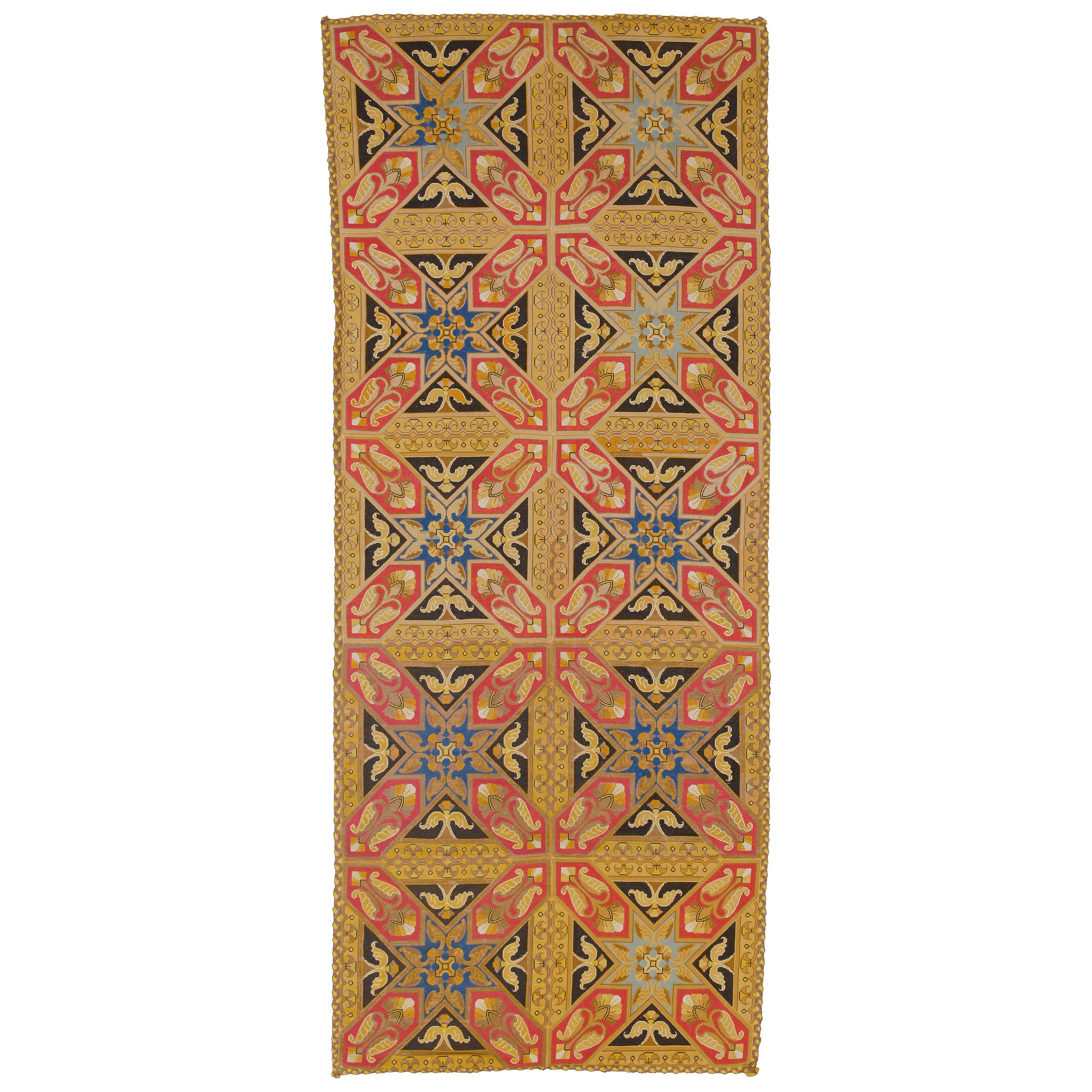 Late 19th Century French Needlepoint Rug/Runner For Sale