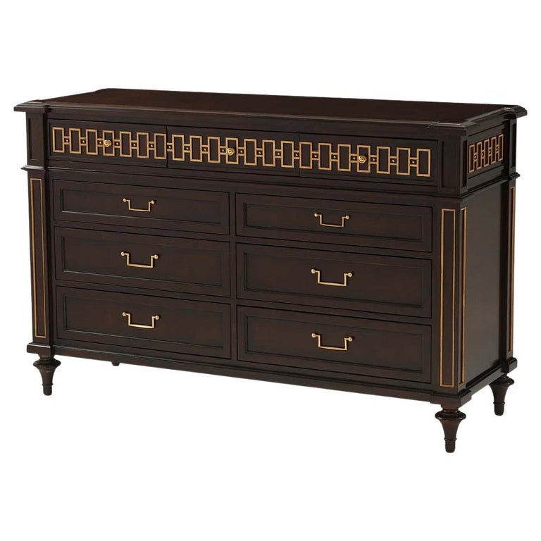 neo classic dresser Warm White Mid-century Neoclassical Dresser