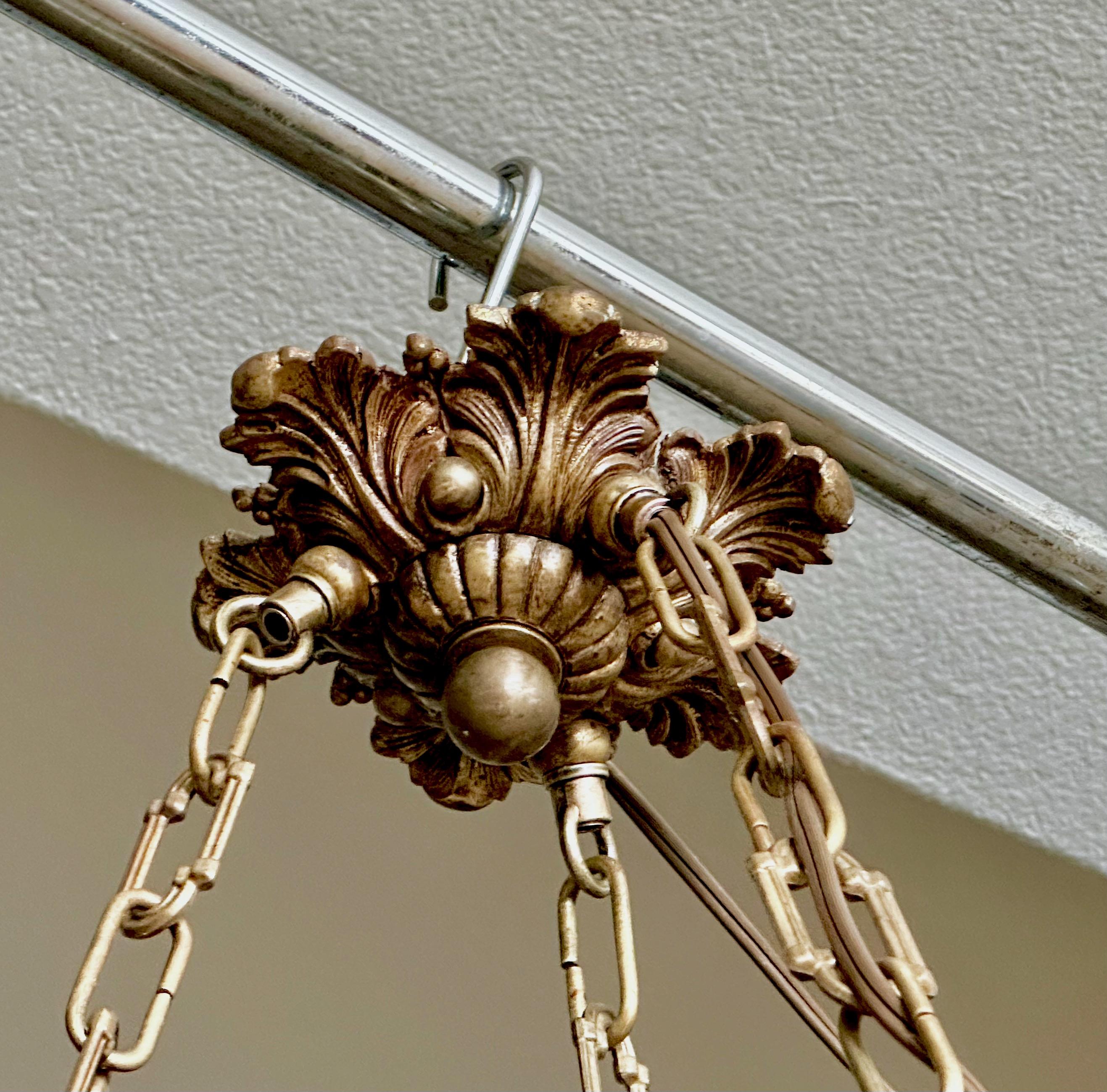 French Neo-Classic Style Alabaster Pendant Chandelier in vendita 9