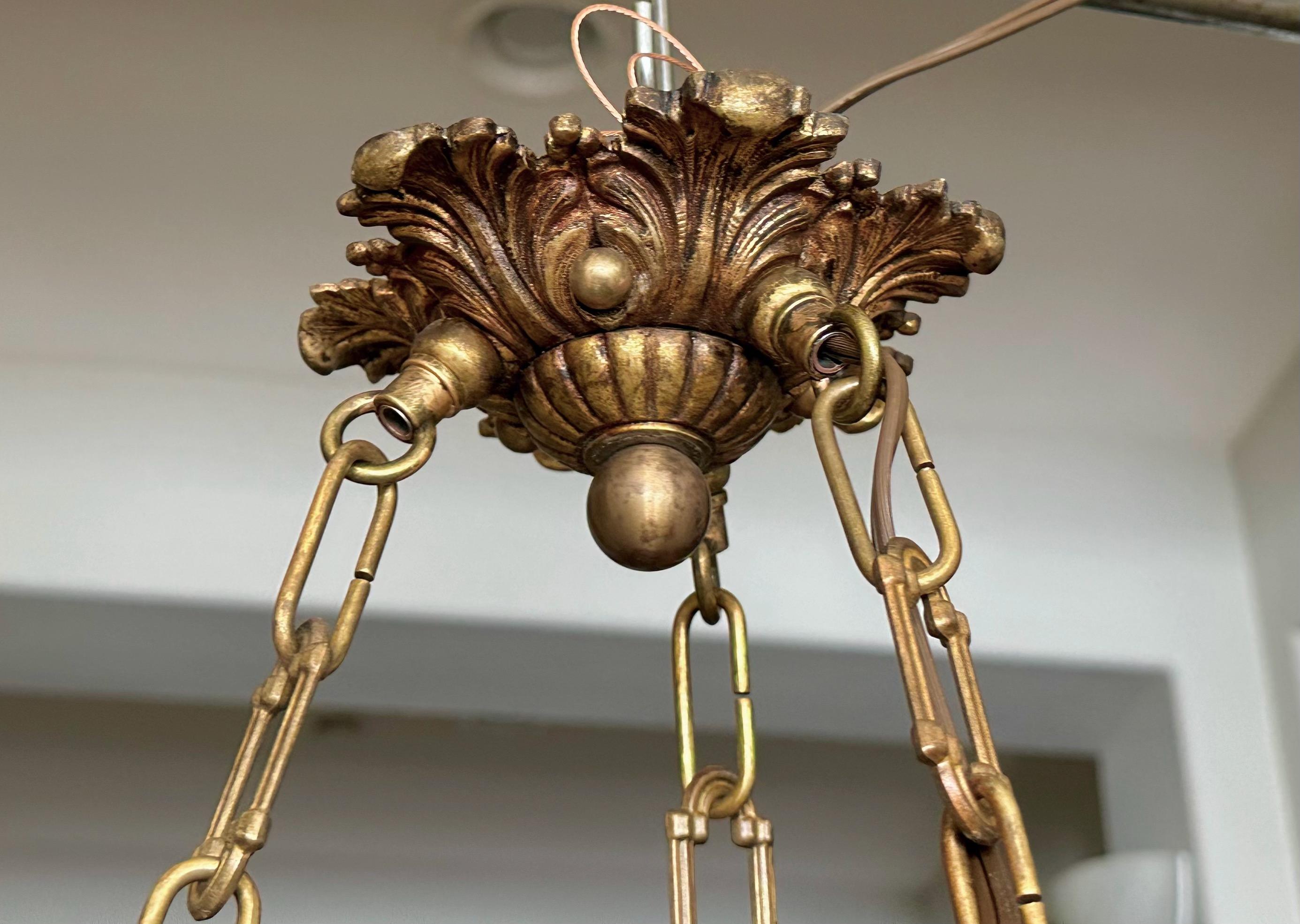 French Neo-Classic Style Alabaster Pendant Chandelier in vendita 12