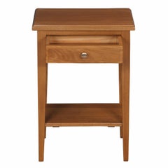 Comodino francese in stile Direttorio Luigi XVI in Oak massiccio, 1 cassetto