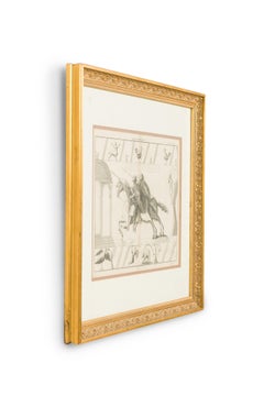 Suite de L'Historie D'Harold Lithograph, French Neo-Classical, Framed