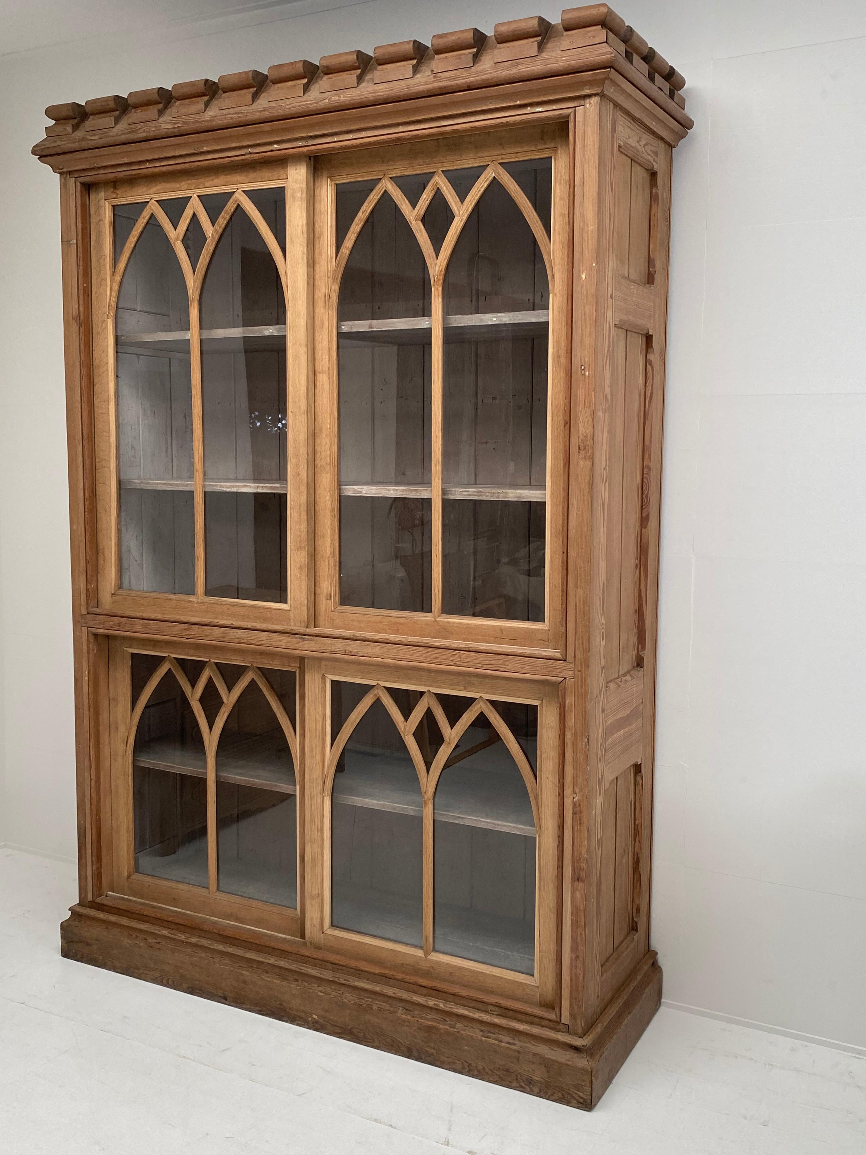 Brutalist Antique French Neo Gothic Cupboard For Sale 5