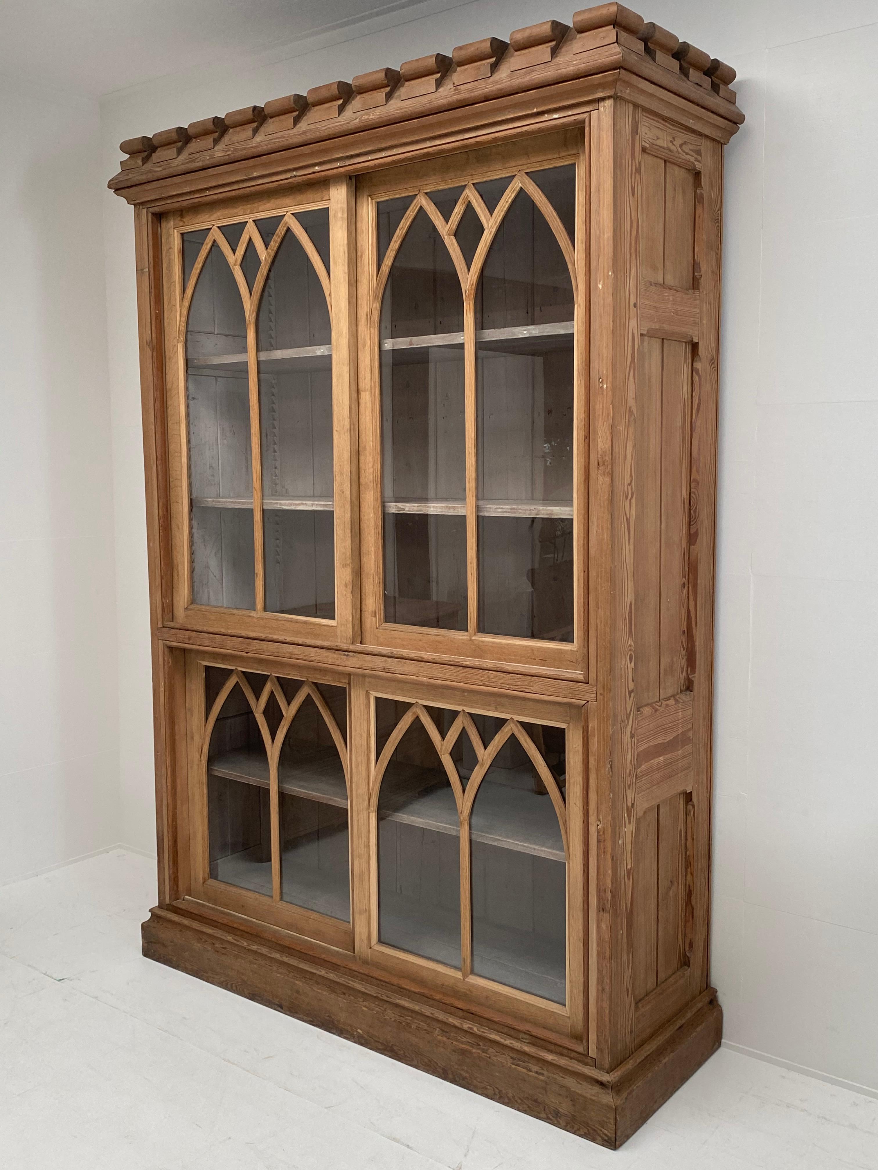 Brutalist Antique French Neo Gothic Cupboard For Sale 6