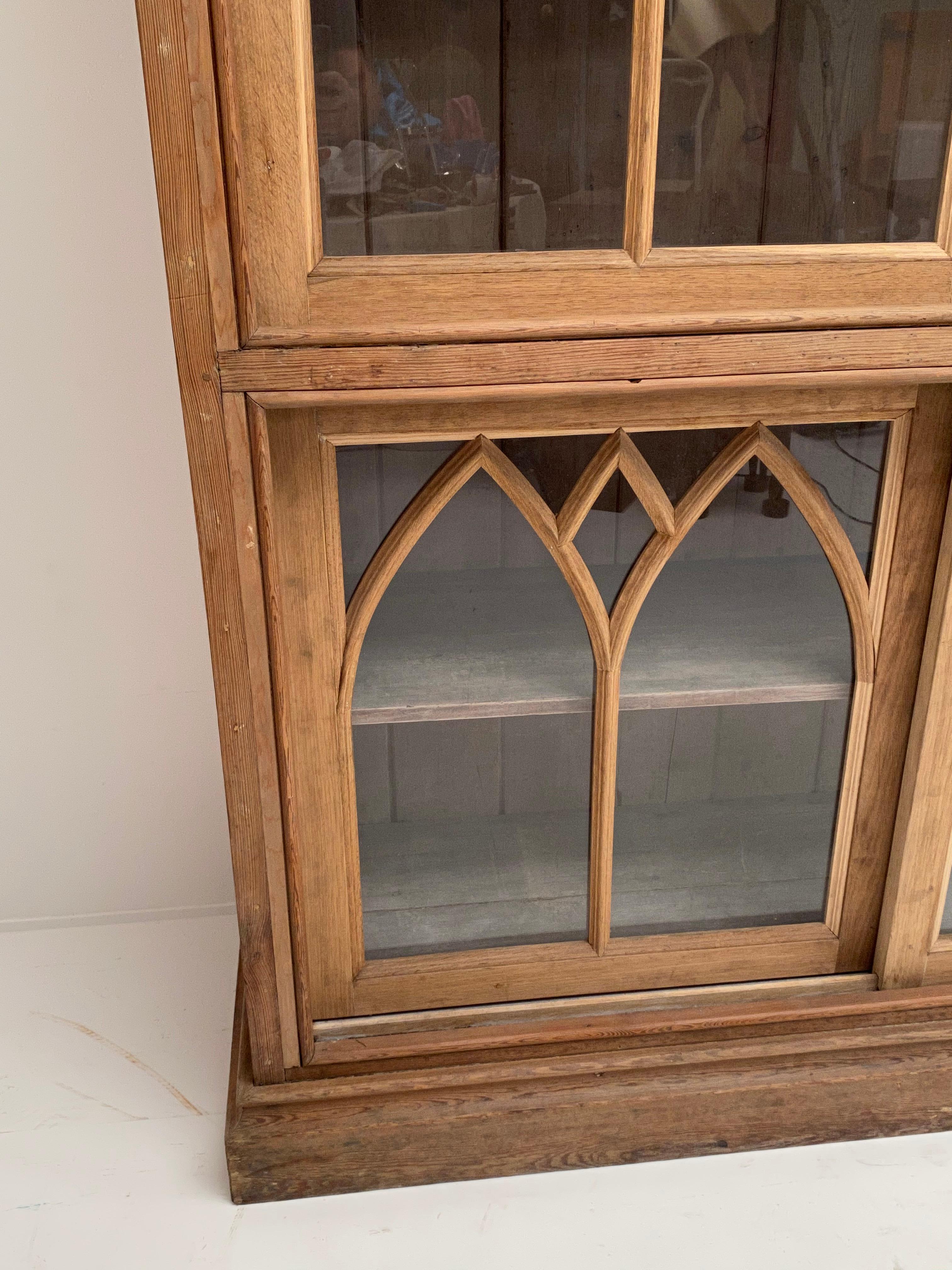 Brutalist Antique French Neo Gothic Cupboard For Sale 7