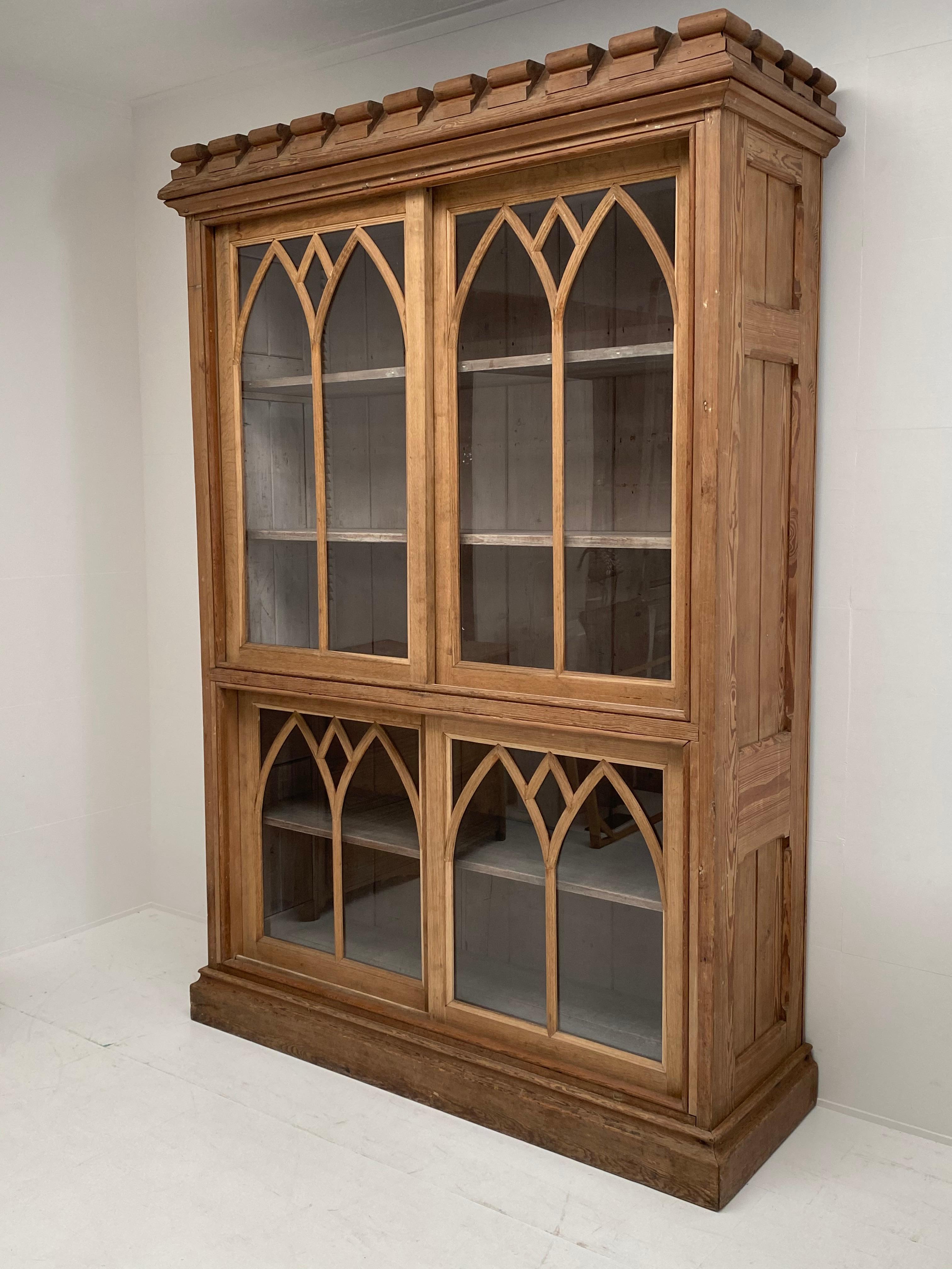 Brutalist Antique French Neo Gothic Cupboard For Sale 8