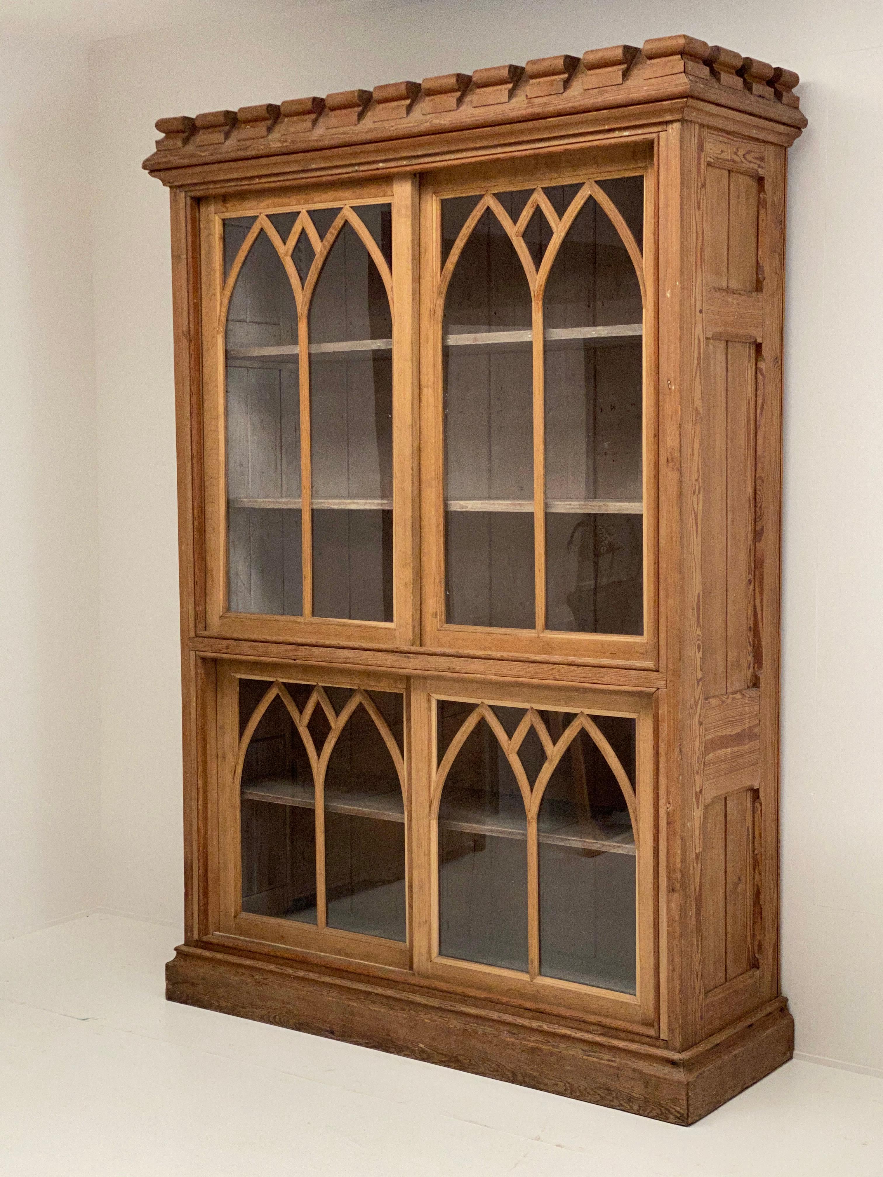 Brutalist Antique French Neo Gothic Cupboard For Sale 9