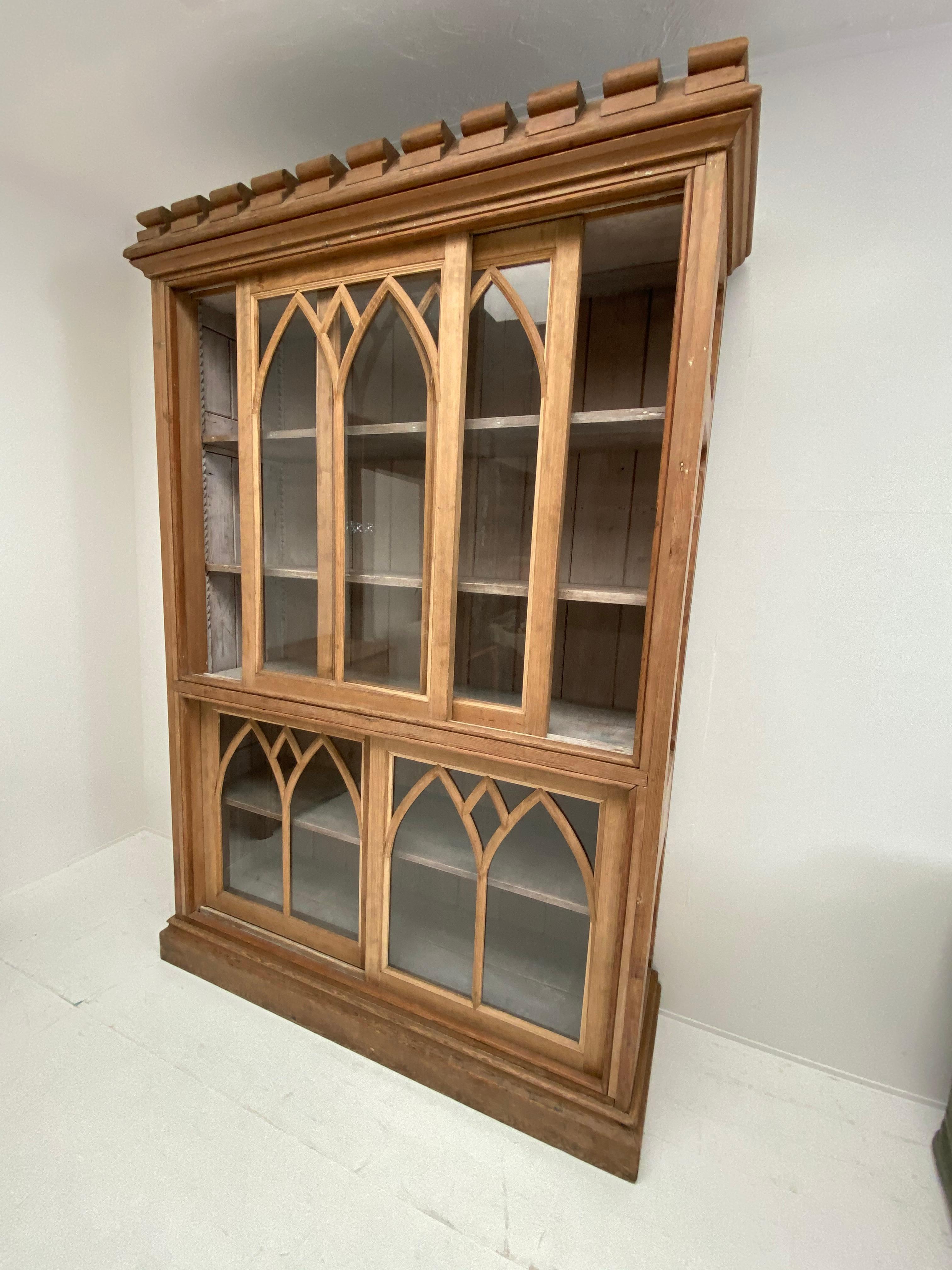 Brutalist Antique French Neo Gothic Cupboard For Sale 1