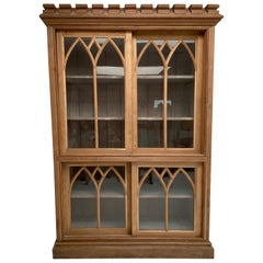 Brutalist Antique French Neo Gothic Cupboard