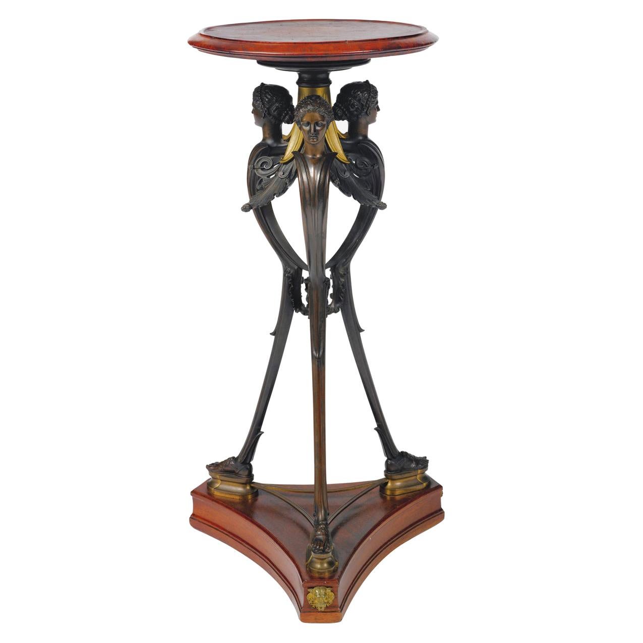 Plateau néo-grec français en bronze doré de Ferdinand Barbedienne
