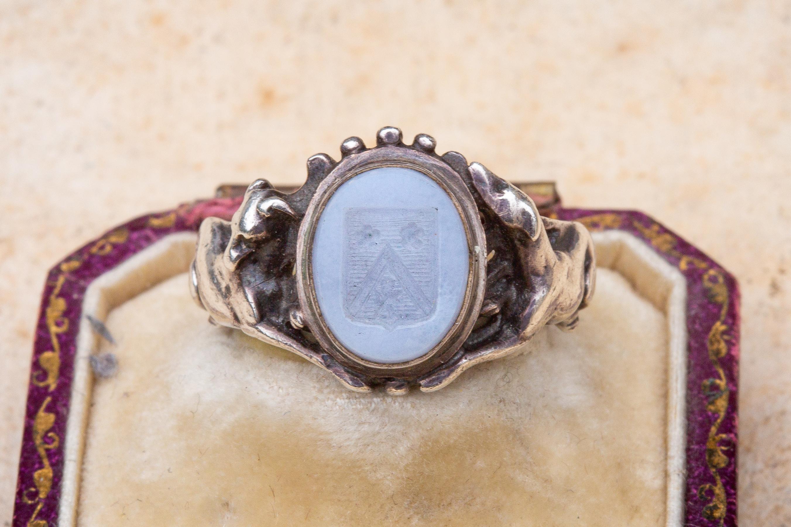 French Neo-Renaissance Intaglio Signet Ring Manner of Wièse & Froment-Meurice For Sale 3