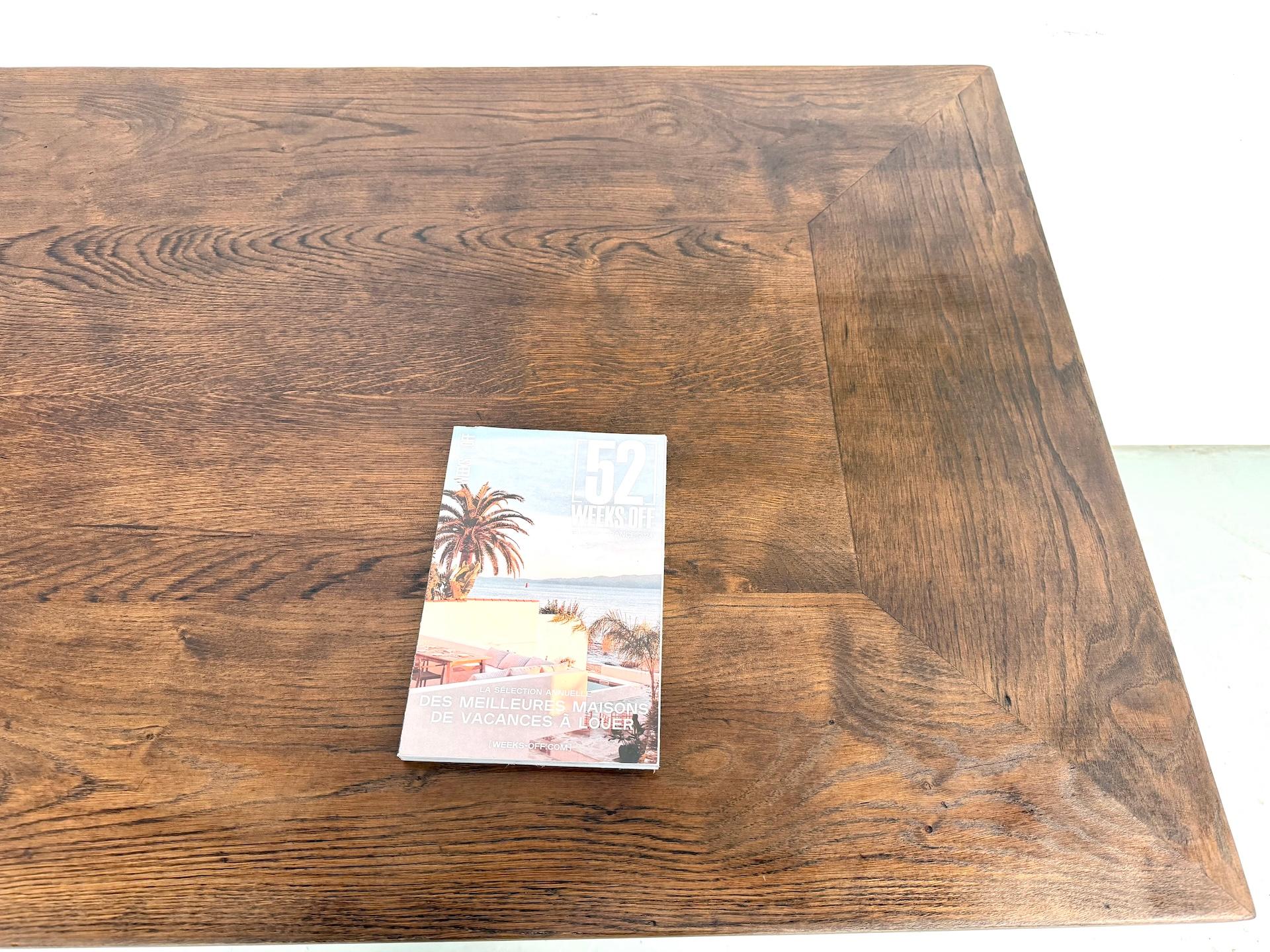 French neo-Renaissance solid oak desk, circa 1900. For Sale 7