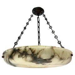 French Neoclassic Alabaster Light Fixture