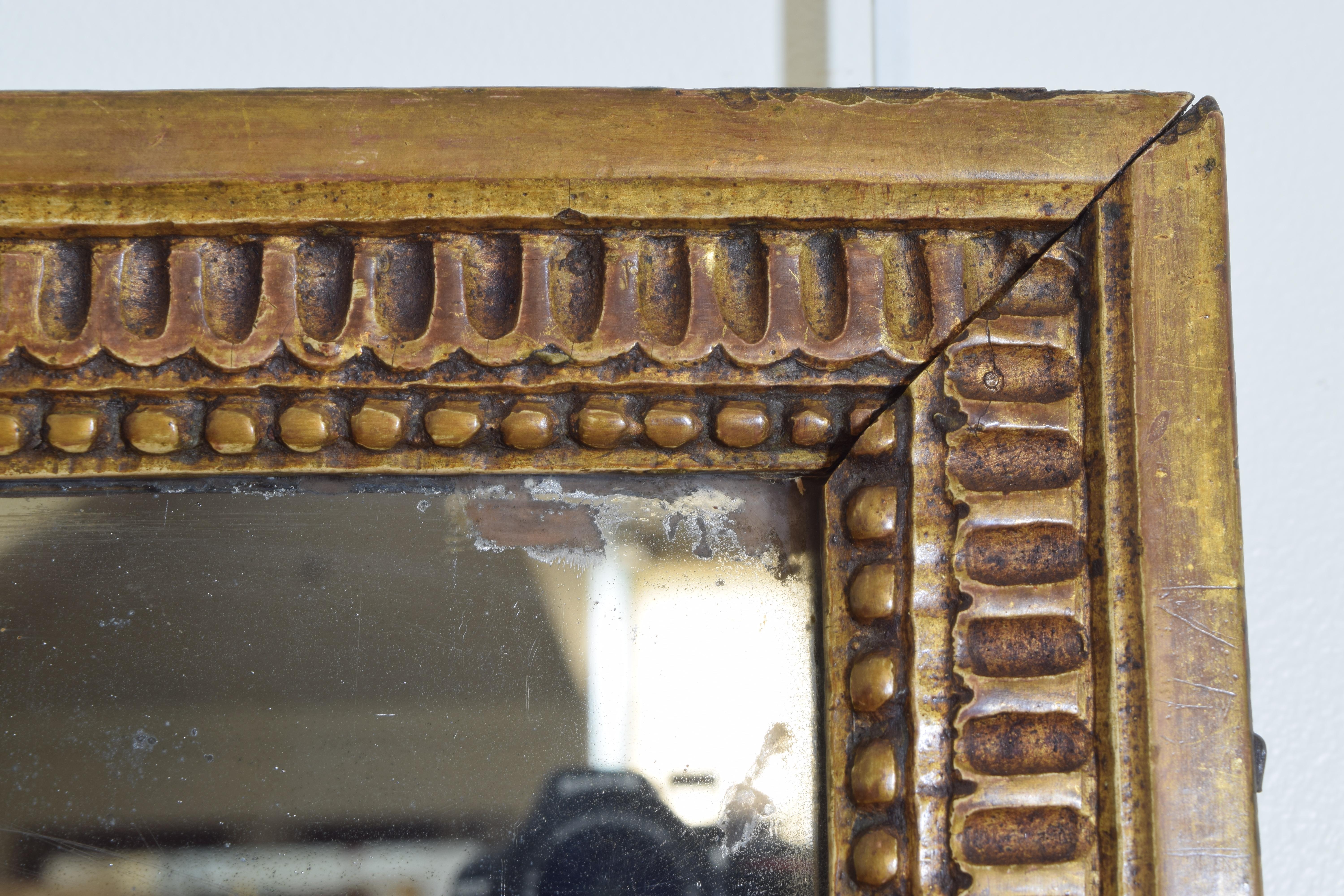 French Neoclassic Carved Giltwood Wall Mirror, First Quarter 19th Century 4