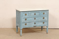 French Neoclassic Commode, Cornflower Blue